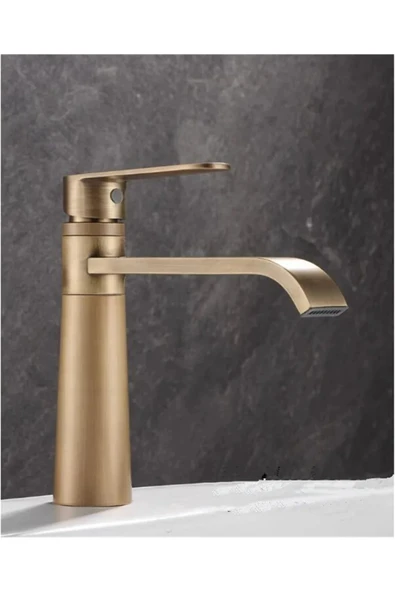 OEM Banyo Lavabo Bataryası Şelale Antik Renk Yeni Huni Gövde Model 7 Yıl Garantili İthal ürün görseli 1