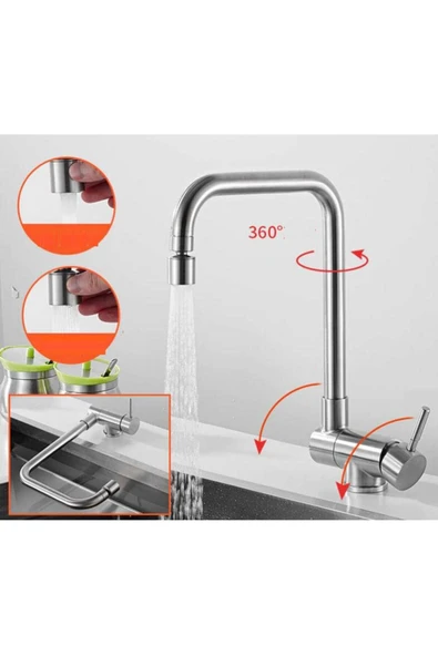 OEM Mutfak Pencere Önü Katlanır Evye Bataryası Mat Siyah İthal Yeni 7 Yıl Garantili ürün görseli 1