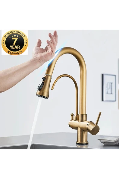 OEM Mutfak Evye Bataryası Dual Flow Smart Dokunmatik Spiralli Fiskiyeli Antik 7 Yıl Garantili İthal ürün görseli 1