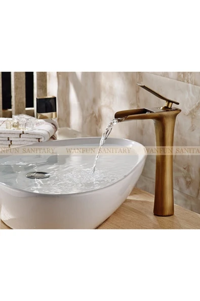 OEM Banyo Çanak Lavabo Bataryası Antik Şelale Yeni 5 Yıl Garantili ürün görseli 1