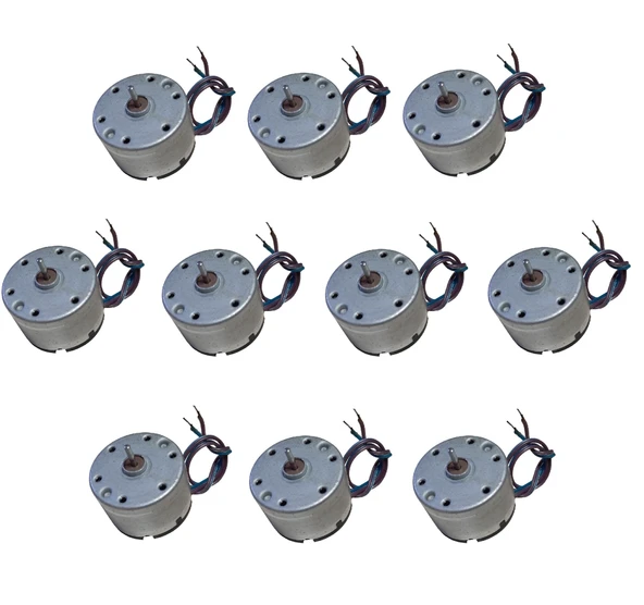 10 Adet 30cm Kablo Lehimli 6V DC Motor Hobi Oyuncak Elektrik Deney Motoru ürün görseli 1