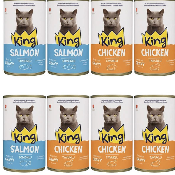 KİNG KEDİ KONSERVE 400 GR 12 ADET KARIŞIK ürün görseli 1