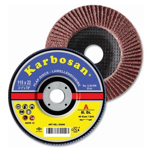 Karbosan 115x22x40 Kum Flap Disk NK - Karbosan 982970 ürün görseli 1
