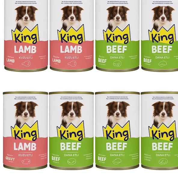 King Köpek Konserve 400 gr 12 li Karışık Yaş Mama ürün görseli 1