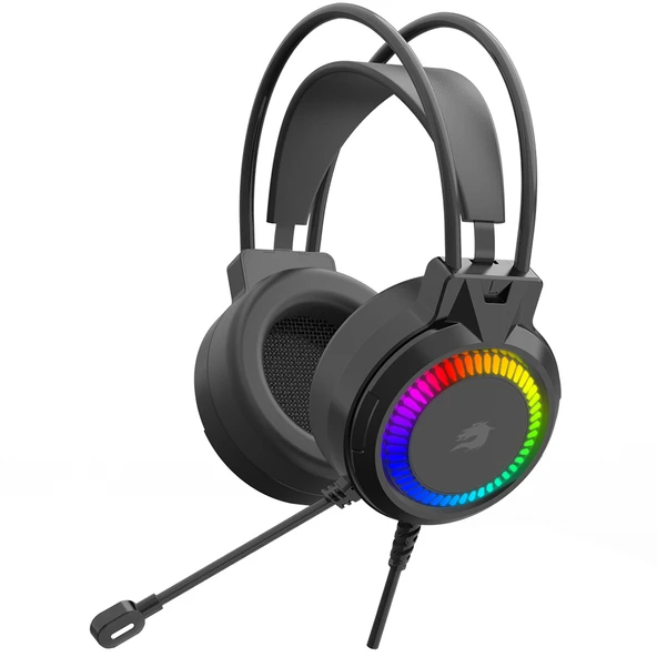 GameBooster H02B Hammer Siyah RGB Streo Oyuncu Kulaklığı ürün görseli 1