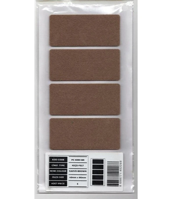 Gürçay Mobilya Altı Zemin Koruyucu Keçe 45*90mm ürün görseli 1