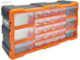 SUPER BAG Vida Dübel Civata Kutusu Bölmeli Avadanlık Monoblok Çekmeceli 26'lı Takım Çantası Plastik Organizer ürün görseli 1