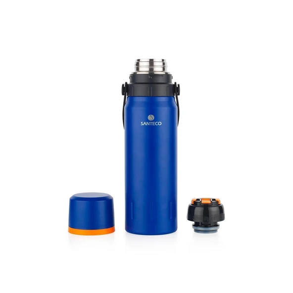 Çelik Termos 1200 ML Mavi ve Kamp Sehpası - Resim 3