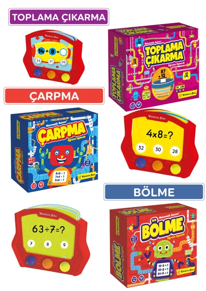 Dört İşlem Öğreten Oyuncak Seti (Toplama-Çıkarma-Çarpma-Bölme) ürün görseli 1