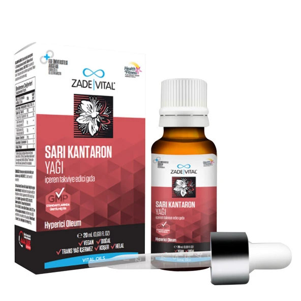 Zade Vital Sarı Kantaron Yağı İçeren Takviye Edici Gıda 20 ml ürün görseli 1