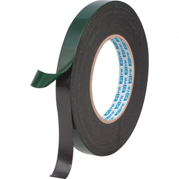 MADE SİYAH ÇİFT TARAFLI KÖPÜK BANT 10x10METRE ürün görseli 1