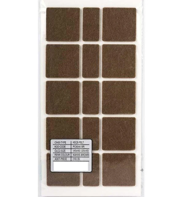 Masa - Sandalye Altı Keçe 40*40mm ürün görseli 1