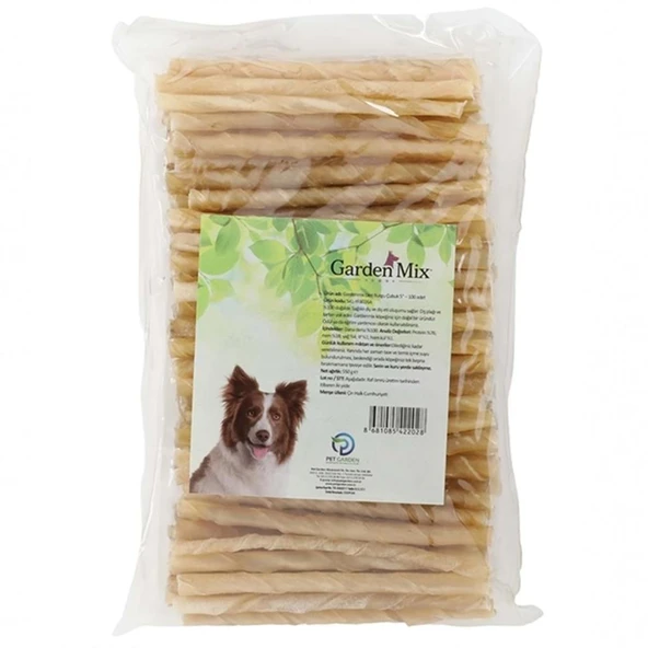 Gardenmix 100'lü Sütlü Natural Burgu Köpek Ödül Çubuğu (5”) ürün görseli 1