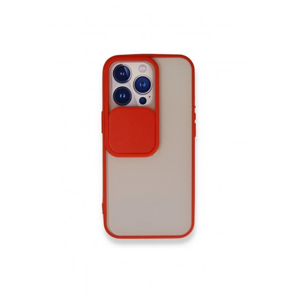 iPhone 13 Pro Sürgülü Kamera Lens Korumalı Buzlu Mat Kılıf ürün görseli 1