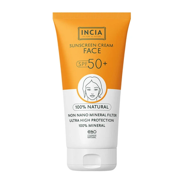 INCIA Yüz İçin %100 Doğal Güneş Kremi 50 SPF 50 ml ürün görseli 1