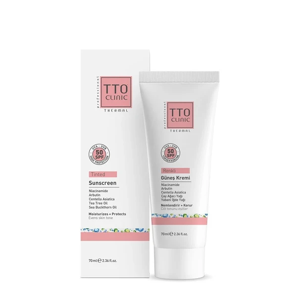 TTO CLINIC Renkli Güneş Koruyucu Krem 50 SPF 70 ml ürün görseli 1