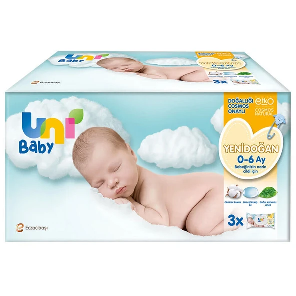Uni Baby Yenidoğan Islak Mendili 3x40 Adet ürün görseli 1