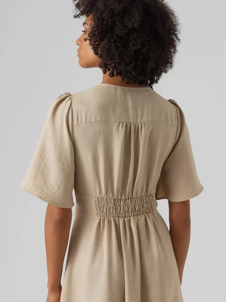 Only Vero Moda 10304133 Kadin Elbise - Bej - Resim 5