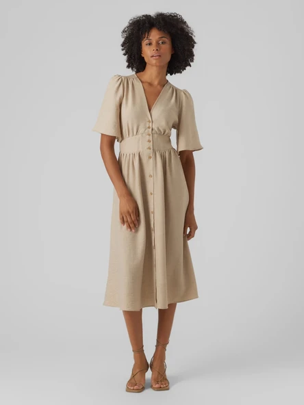 Only Vero Moda 10304133 Kadin Elbise - Bej ürün görseli 1