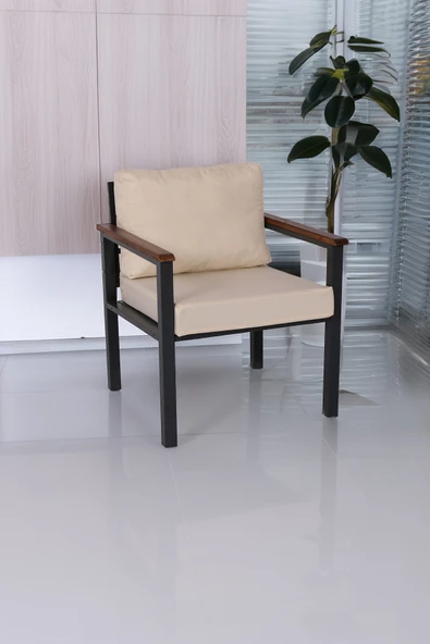 NEOKAS Balkon Mobilyası, Metal Oturma Grubu, Balkon Seti, Kafe Koltuğu, Teras Takımı, 1 Koltuk ürün görseli 1