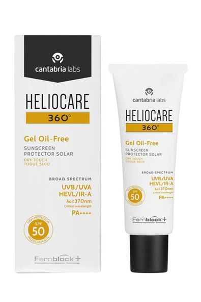 Heliocare 360 Yağsız SPF+50 Jel Güneş Koruyucu 50 ml ürün görseli 1