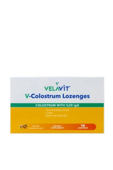 Velavit V-Colostrum Lozenges V-Colostrum Lozenges Takviye Edici Pastil ürün görseli 1