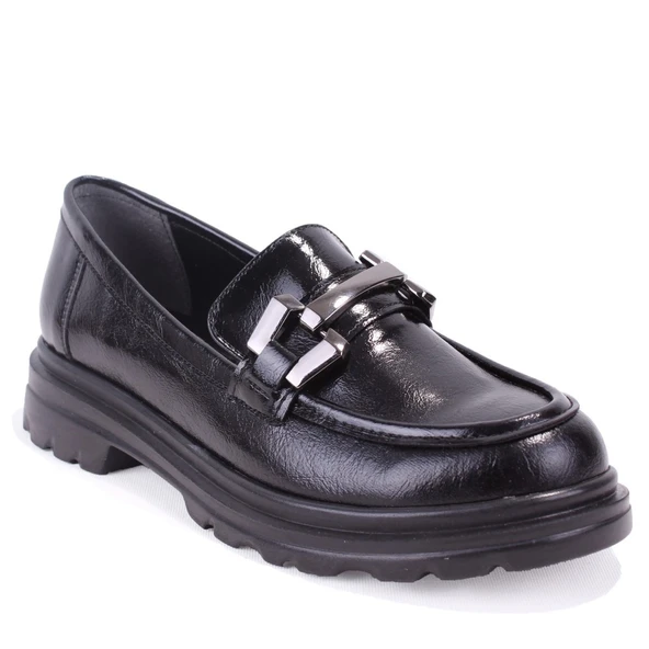 Dagoster DZA07-90814 Siyah Rugan Günlük Loafer  Kadın Ayakkabı ürün görseli 1