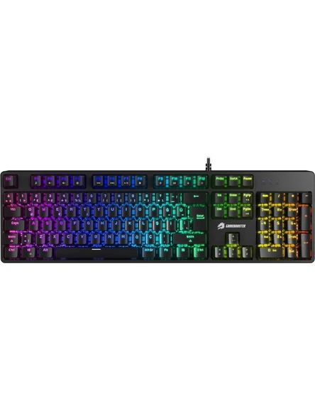 GameBooster G24B Enigma Rainbow Aydınlatmalı Red Switch Mekanik Siyah Oyun Klavyesi ürün görseli 1
