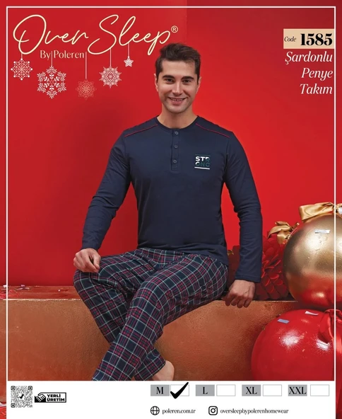 Füme Erkek Pijama Takımı M  Beden ürün görseli 1