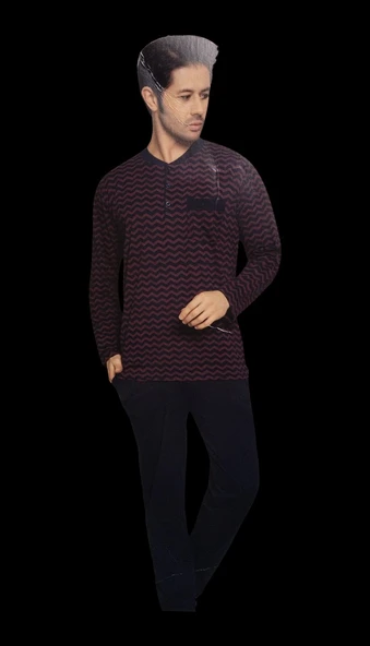 Lacivert Erkek Pijama Takımı XXL  Beden ürün görseli 1