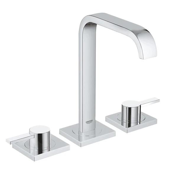 Grohe Allure 3 Delikli Ankastre Lavabo Bataryası, Krom, 20188000 ürün görseli 1