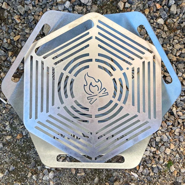 Kamp Ayısı® CampyTri Grill Max™: Katlanabilir Izgara Mangal - 2mm Galvaniz Çelik, Taşıma Çantalı Özel Tasarım ürün görseli 1