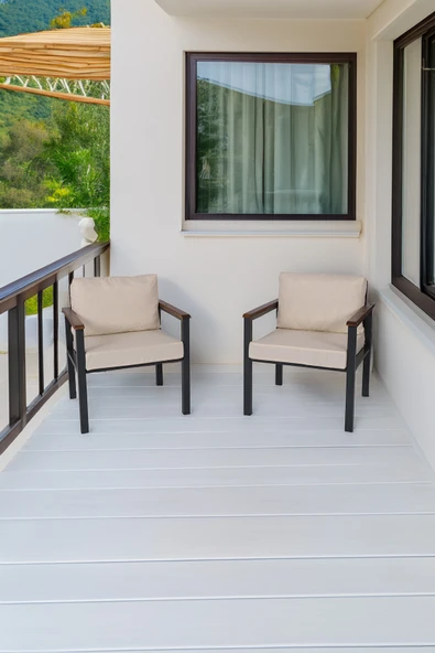 NEOKAS Balkon Mobilyası, Metal Oturma Grubu, Balkon Seti, Kafe Koltuğu, Teras Takımı, 2 Tekli Koltuk ürün görseli 1