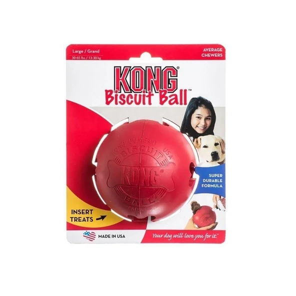 Kong Biscuit Ball Top Şeklinde Köpek Oyuncağı L ürün görseli 1