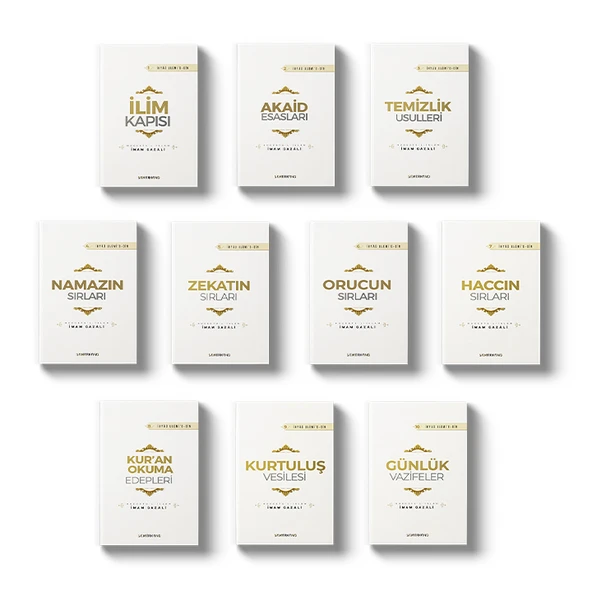 İmam Gazâli İhya İbadetler 10 Kitap-Kuran, Namaz, Oruç, Hac, Zekat, Zikir ve Dualar ürün görseli 1