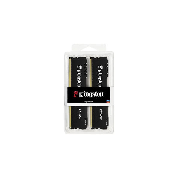 Kingston 16GB 3600MT/s DDR4 CL17 DIMM (Kit of 2) Beast Black Turkey KF436C17BBK2/16TR - RAM ürün görseli 1