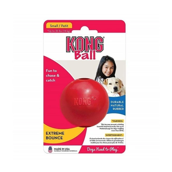 Kong Delikli Top Şeklinde Çok Amaçlı Köpek Oyuncağı S ürün görseli 1