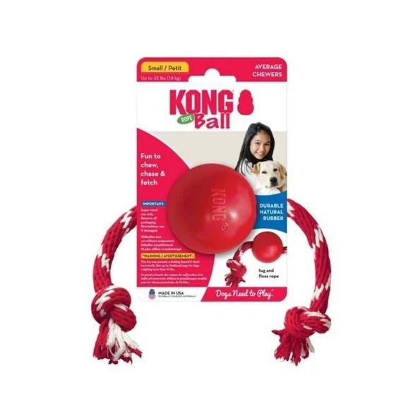 Kong İp Sallantılı Top Köpek Oyuncağı S ürün görseli 1