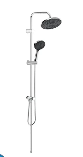VALTEMO Selfio Chrome Black Kendini Temizleyen Duş Seti VS-2903  3 Fonksiyonlu El & Tepe Duşu  Kireç Önleyici  2 Yıl Garanti  Modern Banyo ürün görseli 1
