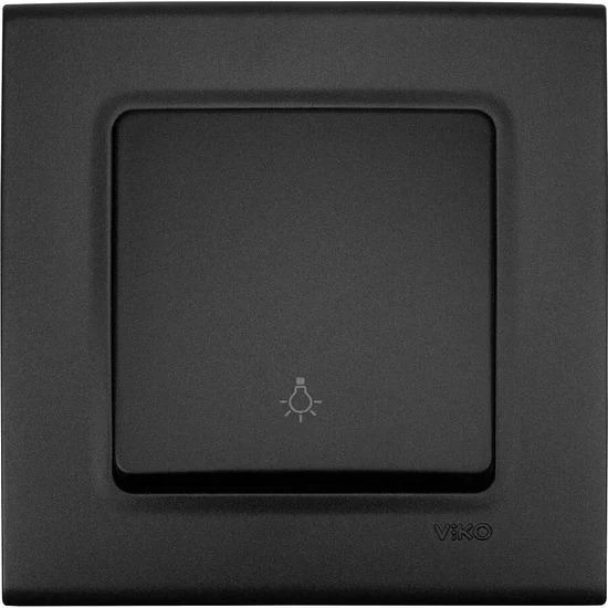 Viko Linnera Life Gece Siyahı Light (Zil) Anahtar Çerçeveli ürün görseli 1