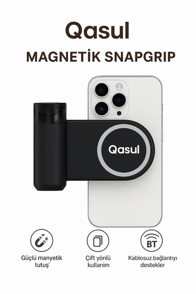 Magnetik Snapgrip Manyetik Telefon Tutucu Bluetooth Kablosuz Çekim Aparatı 10 Saat Kullanım Süresi ürün görseli 1