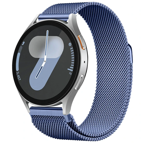 Samsung Galaxy Watch 4 5 6 7 Seri 40 42 43 44 46 47mm Uyumlu Manyetik Milanese Loop Metal Kordon  Lacivert ürün görseli 1