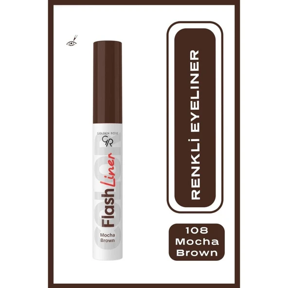 Luxury Flash Liner Colered Eyeliner NO:108 Mocha Brown - Renkli Eyeliner - 8691190535186 1 Adet ürün görseli 1