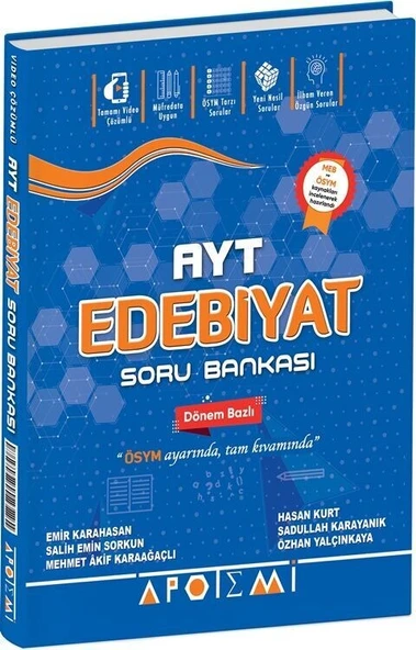 AYT Edebiyat Soru Bankası Apotemi Yayınları ürün görseli 1