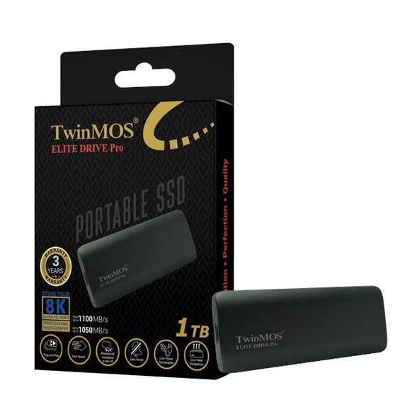 TwinMOS EliteDrivePro 1TB Taşınabilir Harici SSD ürün görseli 1