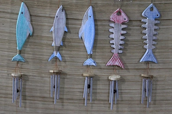 Ahşap Balıklı Metal Çan No:5 ürün görseli 1