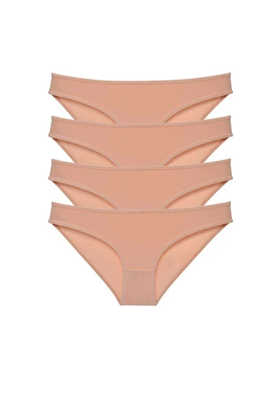 4 adet Süper Eko Set Likralı Kadın Slip Külot Ten ürün görseli 1