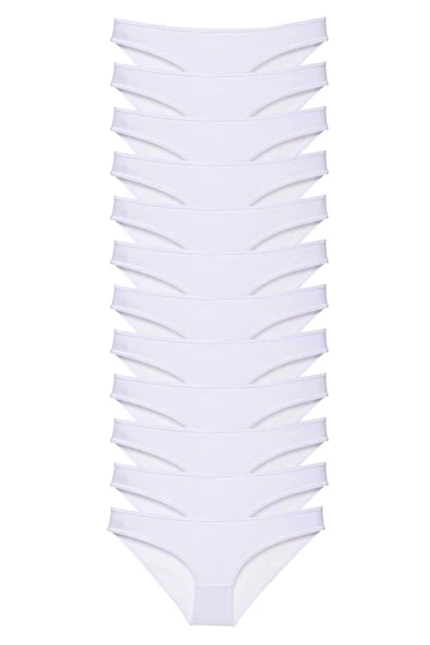 12 adet Süper Eko Set Likralı Kadın Slip Külot Beyaz ürün görseli 1
