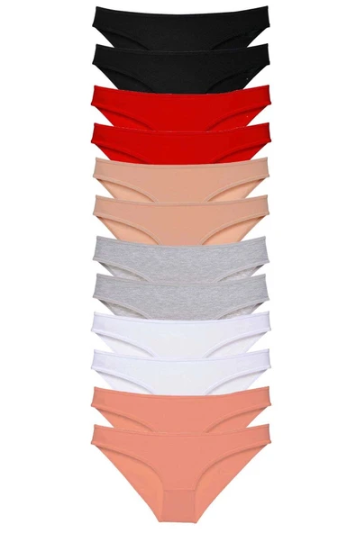 12 adet Süper Eko Set Likralı Kadın Slip Külot Set 1 ürün görseli 1