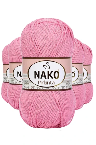 5 Adet Pırlanta Amigurumi El Örgü İpi Yünü Pembe 6740 ürün görseli 1
